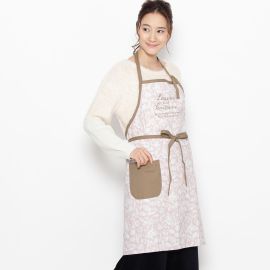 <WORLD> FABORI リーフ&チェックリバーシブルエプロン